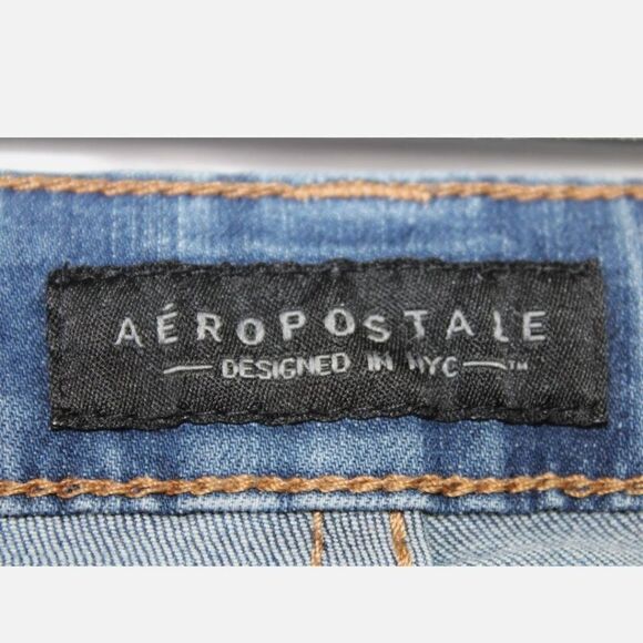 AEROPOSTALE HIGH WAISTED JEGGING DISTRESSED JEANS WOMEN'S SIZE 6 - Picture 7 of 9